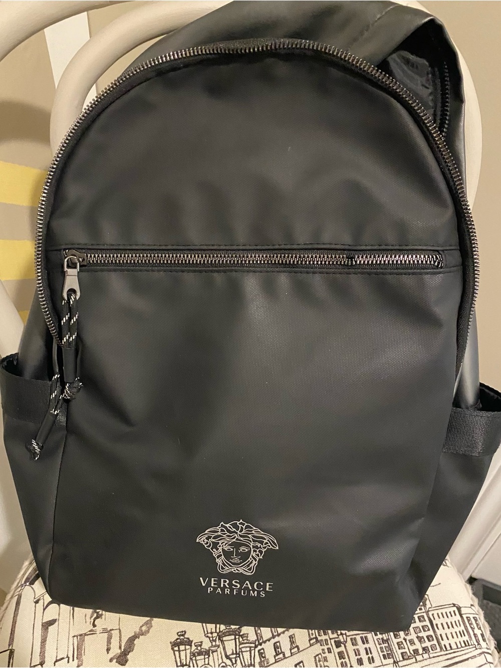 Versace Black Men's Backpack - Sleek Everyday Bag